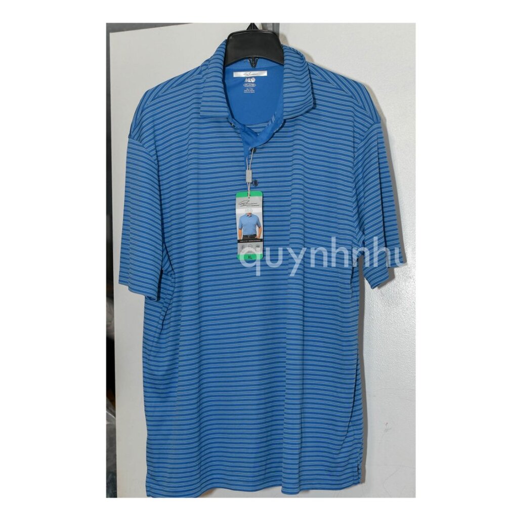 Greg Norman Men's ML75 Polo in blue  size XL - Picture 4 of 6